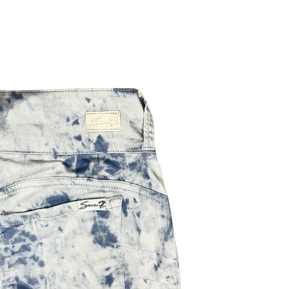 Seven7 Women's Sz 10 High Waist Bleach Wash Tie Dye Jeans Y2K Streetwear Denim - Picture 14 of 15
